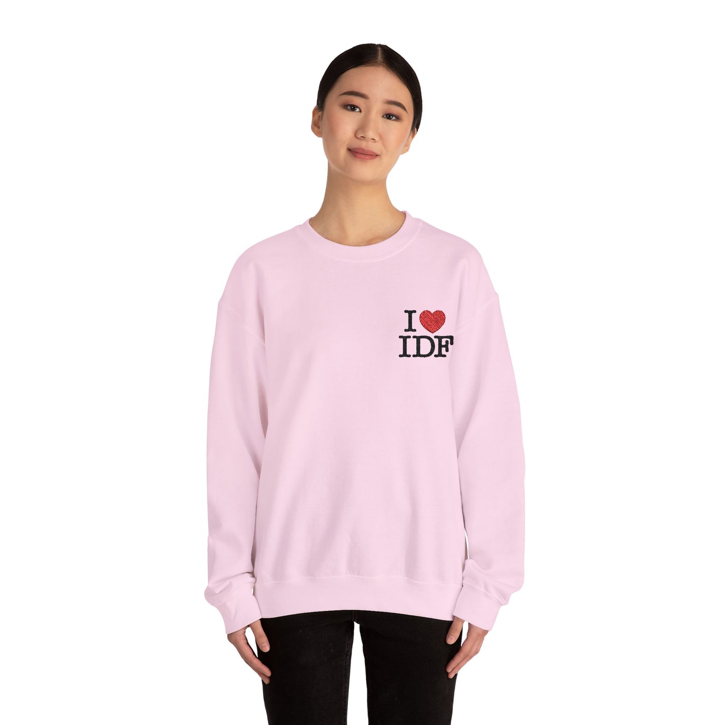 the IDF embroidered crewneck
