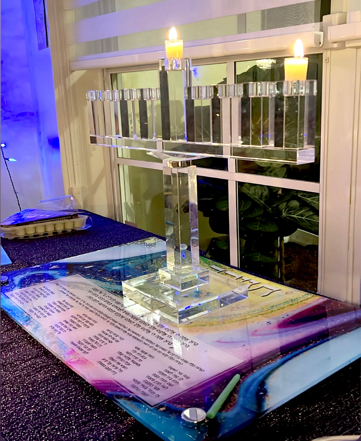 Chanukah Tray: Rainbow