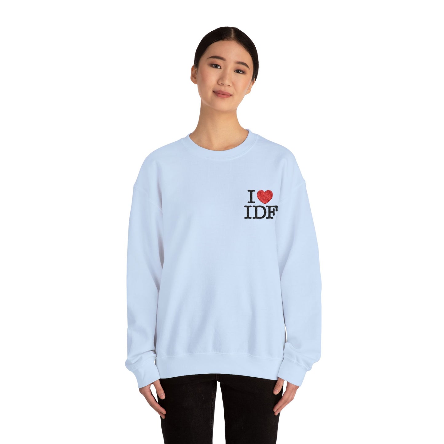 the IDF embroidered crewneck