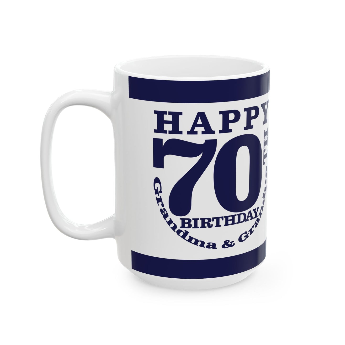 Personalized Birthday Ceramic Mug - Customizable for Grandpa & Family Celebrations