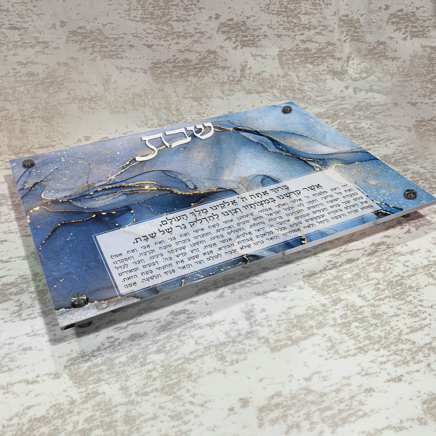 Candlestick Tray: Light Blue