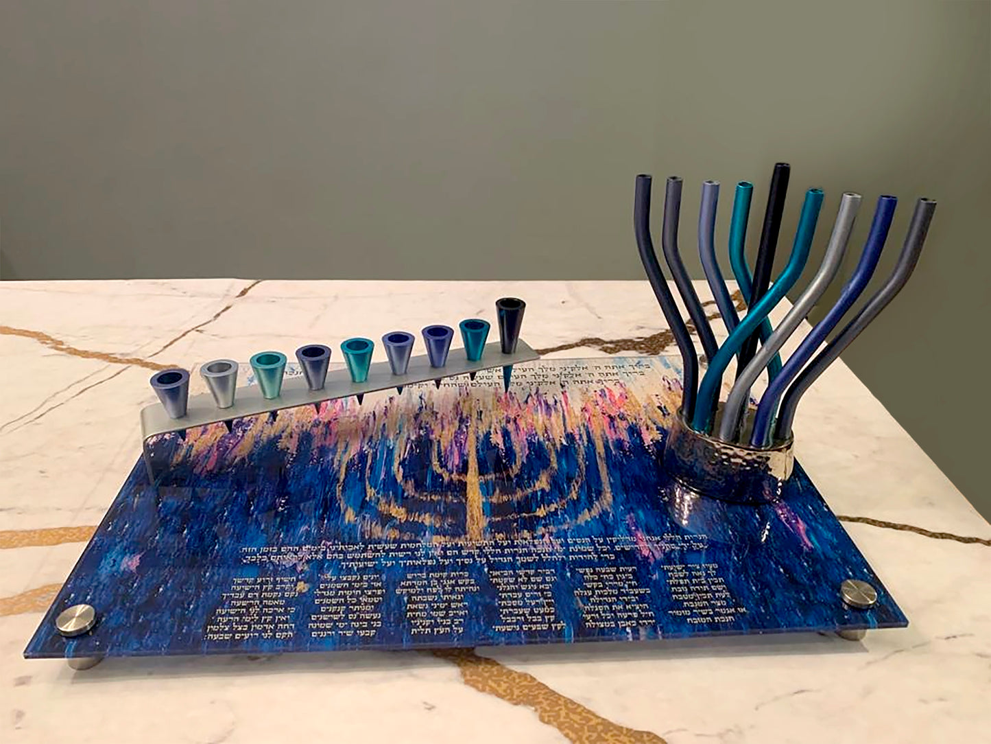 Chanukah Tray: Menorah Painting