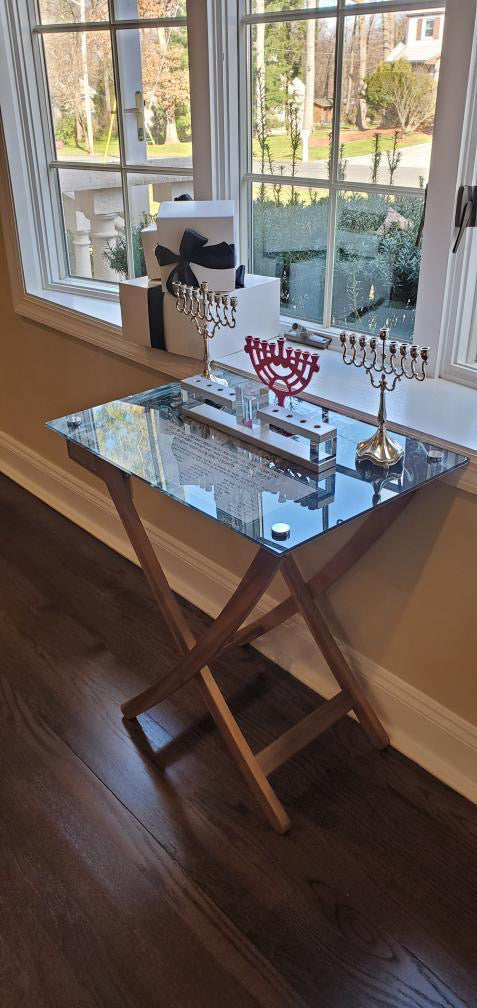Chanukah Tray: Black and White