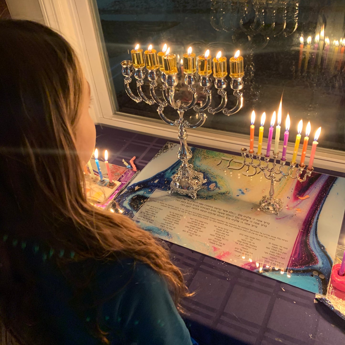 Chanukah Tray: Rainbow