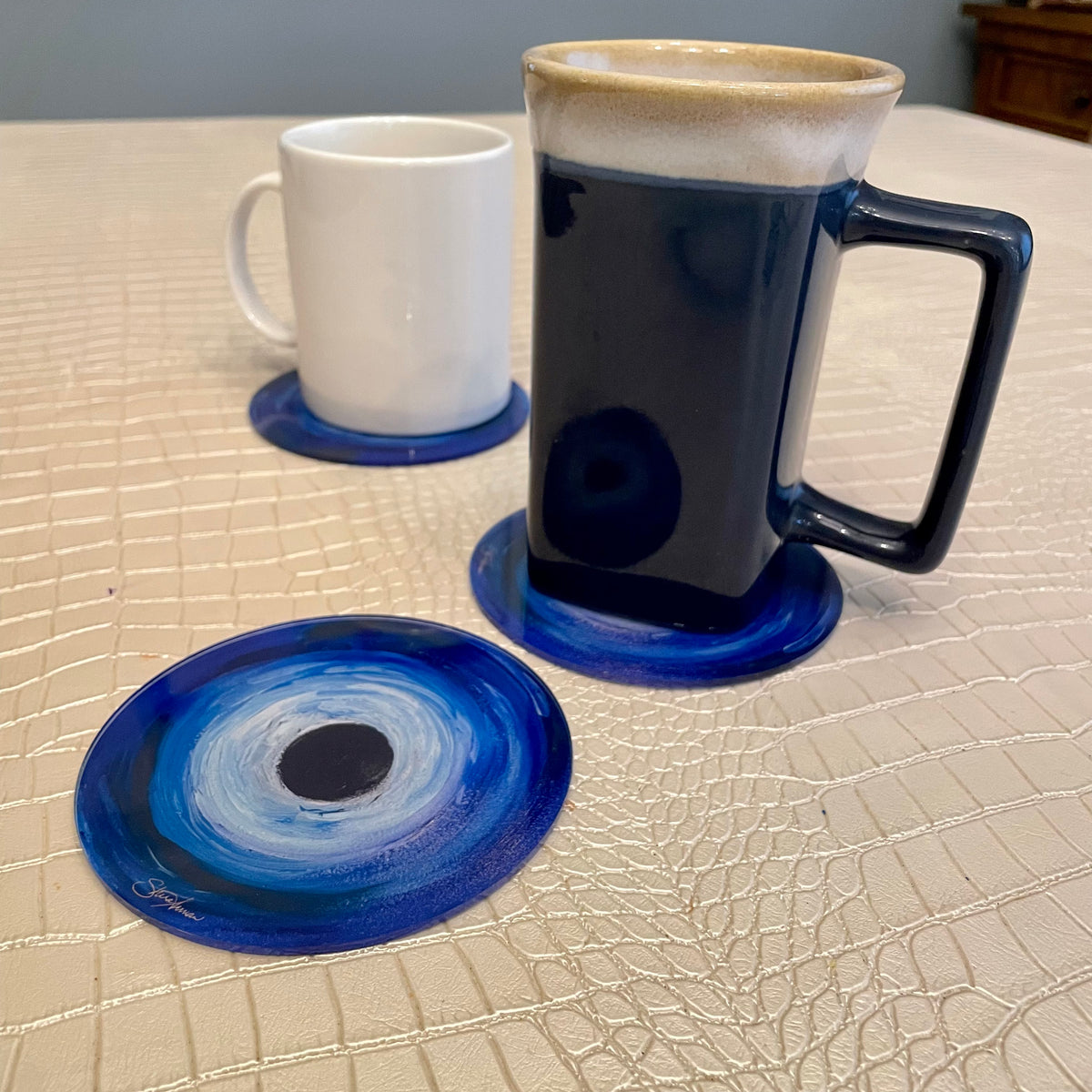 Evil Eye Acrylic Coasters – Shira Auman Art & Design