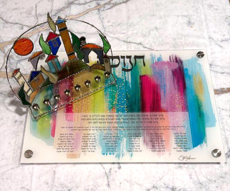Chanukah Tray: Color Splash