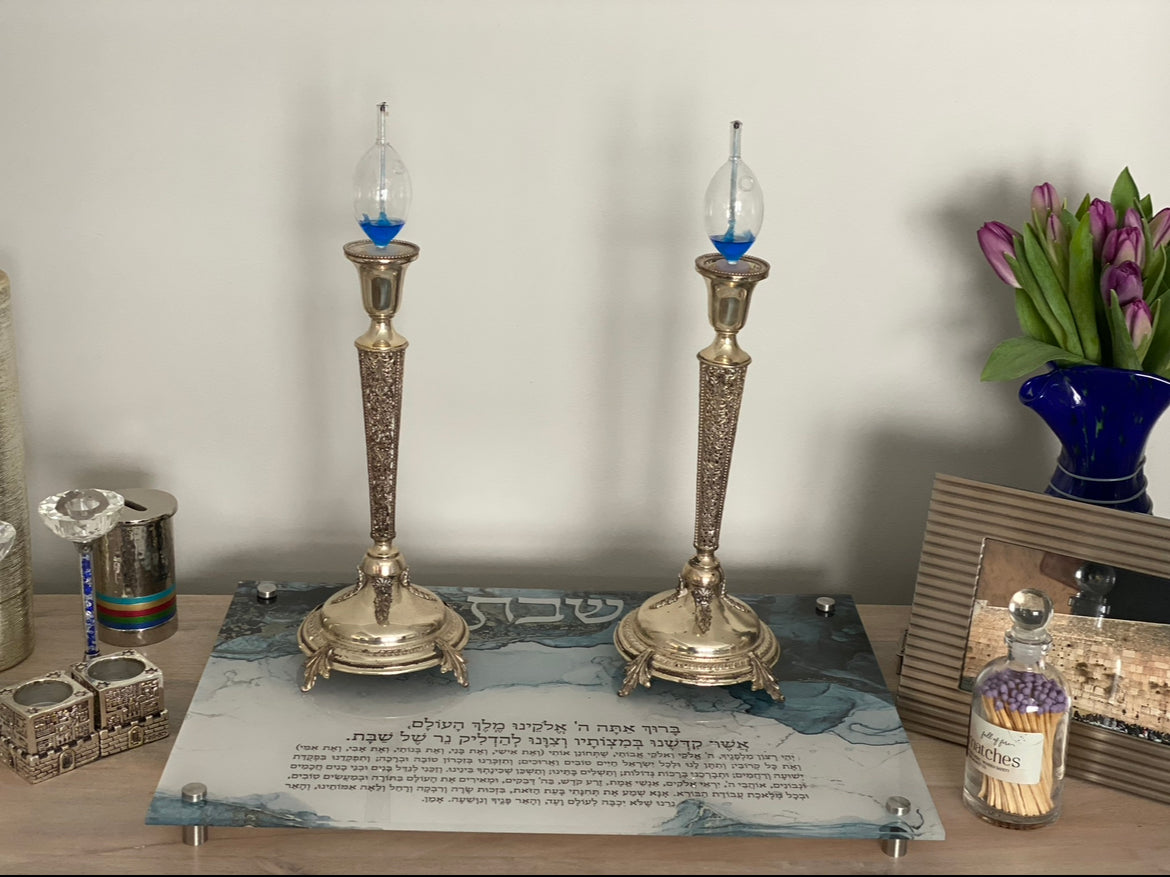 Candlestick Tray: Silver
