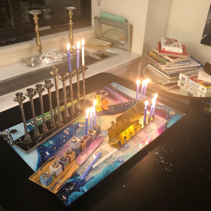 Chanukah Tray: Rainbow