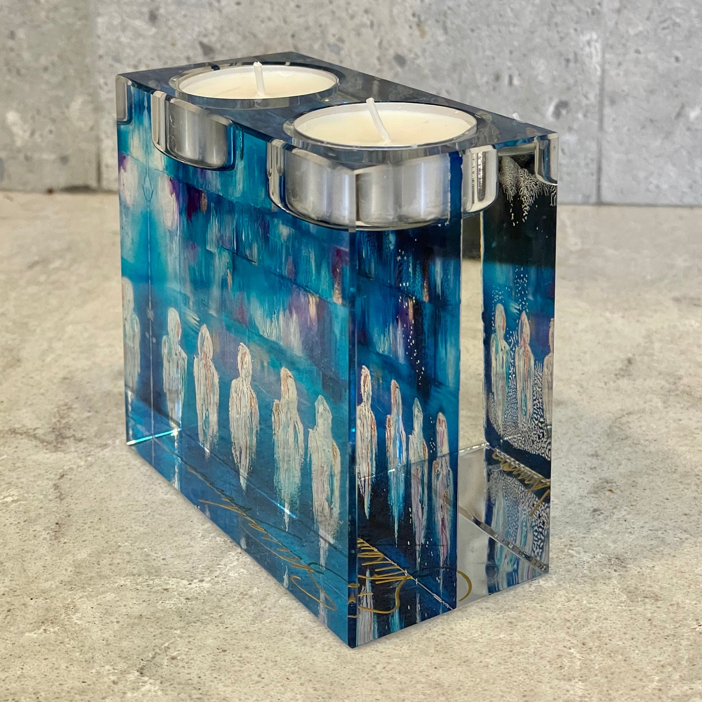 Tea Lights Holder - Blue