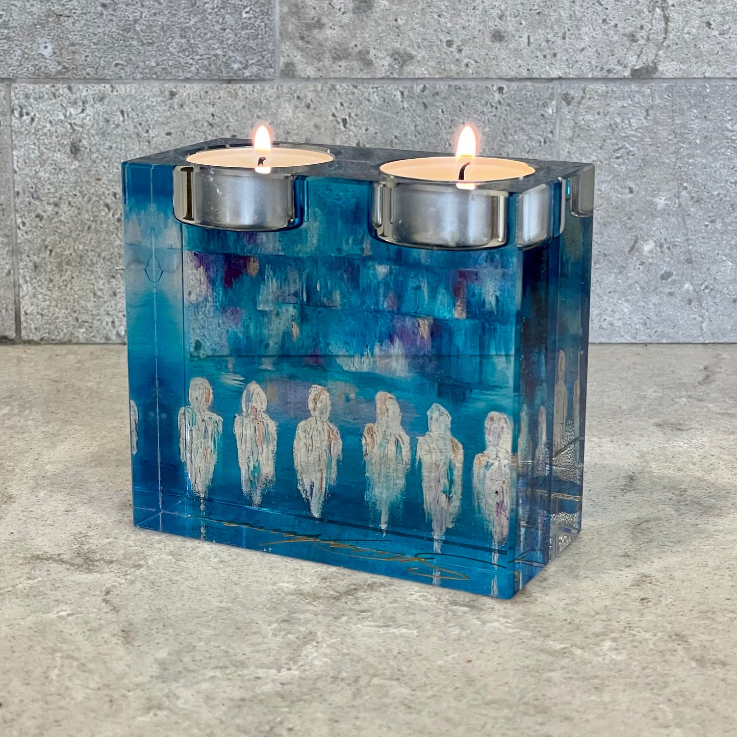 Tea Lights Holder - Blue