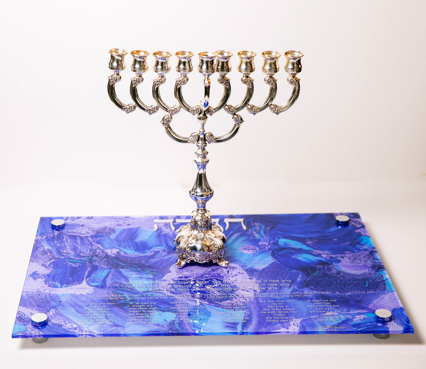 Chanukah Tray: Purple/Blue