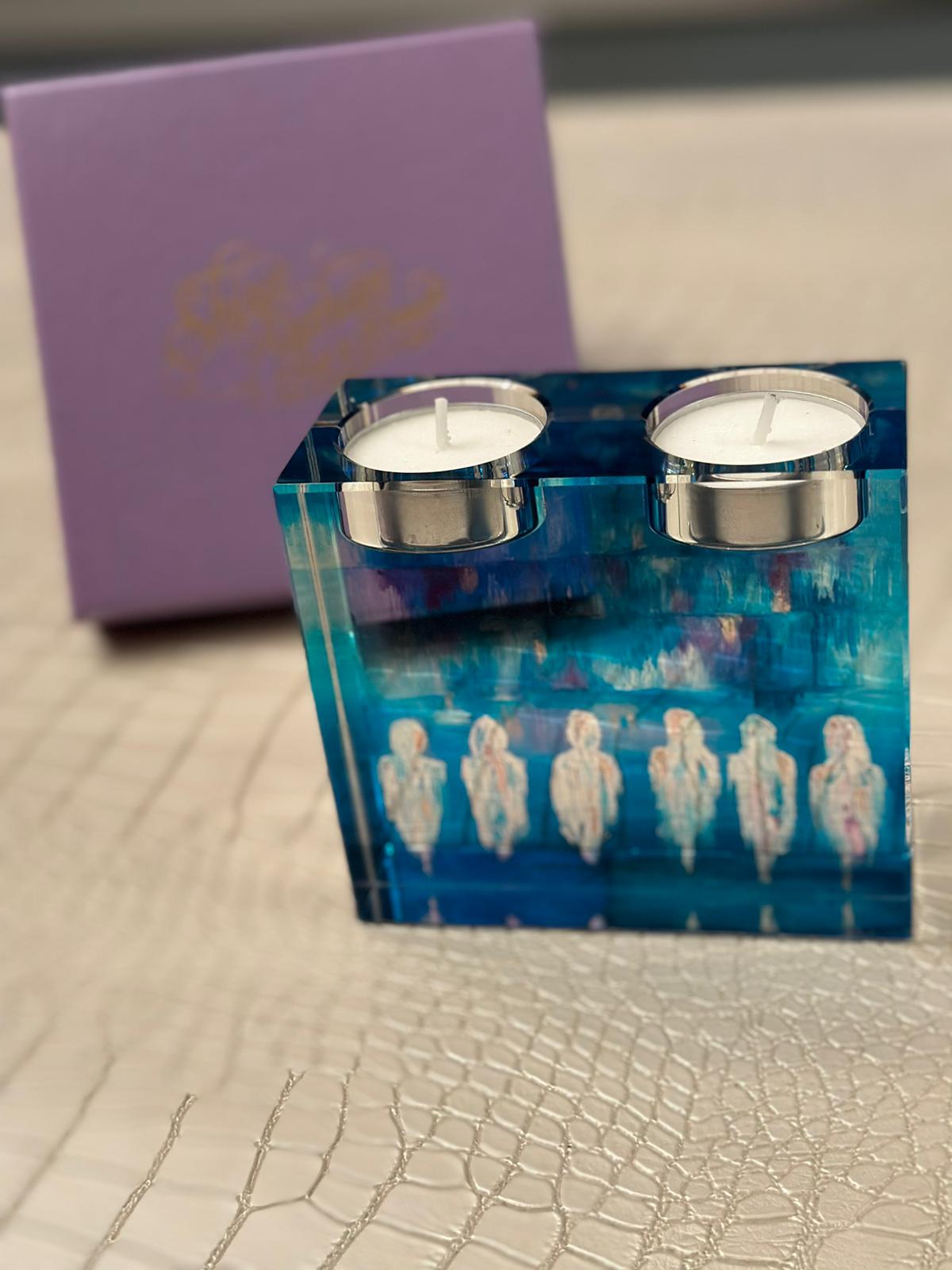 Tea Lights Holder - Blue