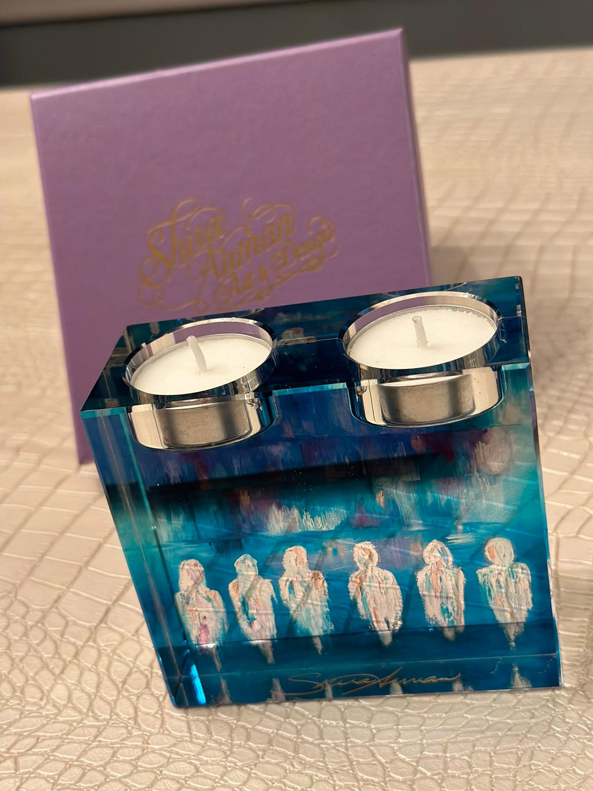 Tea Lights Holder - Blue