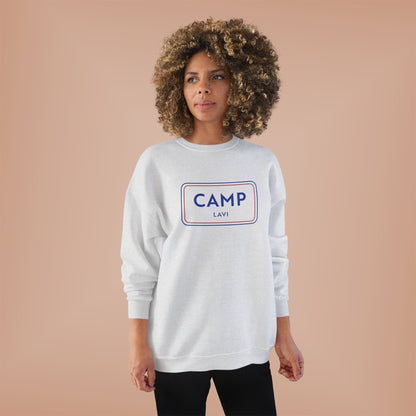 Camp Lavi Crewneck Sweatshirt — Minimal Retro Camp Logo Pullover