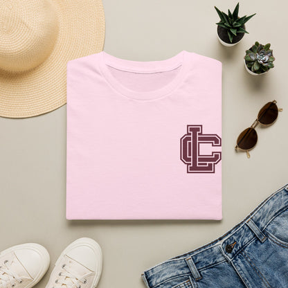 Copy of Pink Monogram LC Pocket T-Shirt — Minimal Pastel Logo Tee