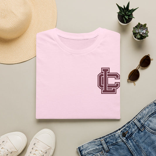 Copy of Pink Monogram LC Pocket T-Shirt — Minimal Pastel Logo Tee