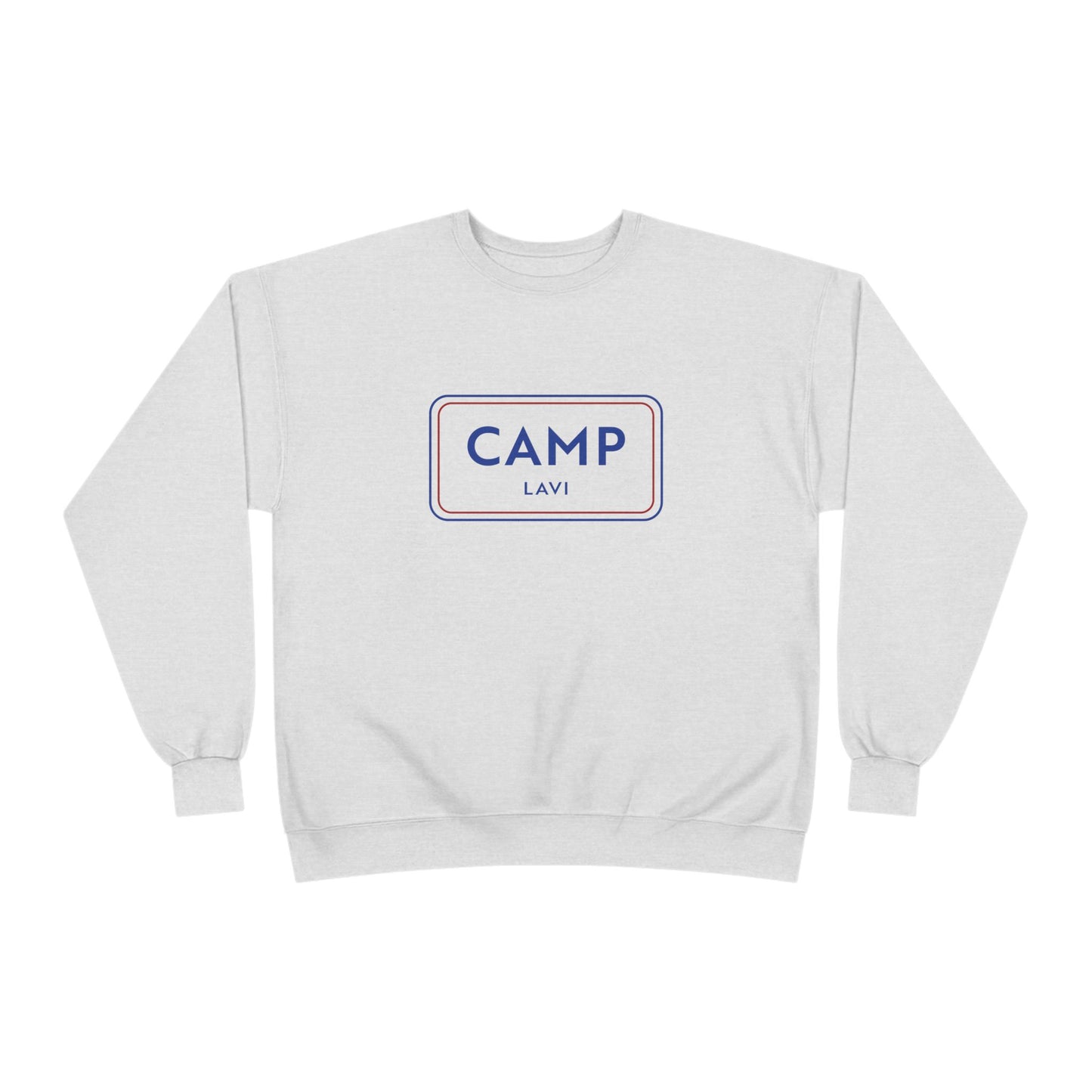 Camp Lavi Crewneck Sweatshirt — Minimal Retro Camp Logo Pullover