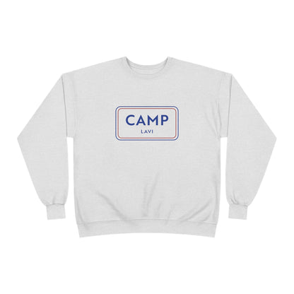 Camp Lavi Crewneck Sweatshirt — Minimal Retro Camp Logo Pullover