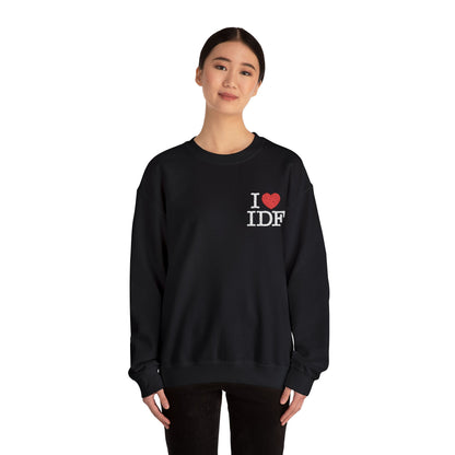 the IDF embroidered crewneck