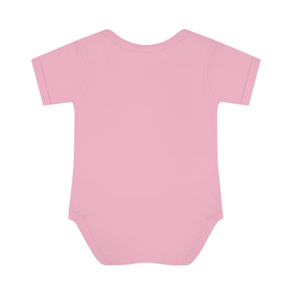 the STAMP baby bodysuit