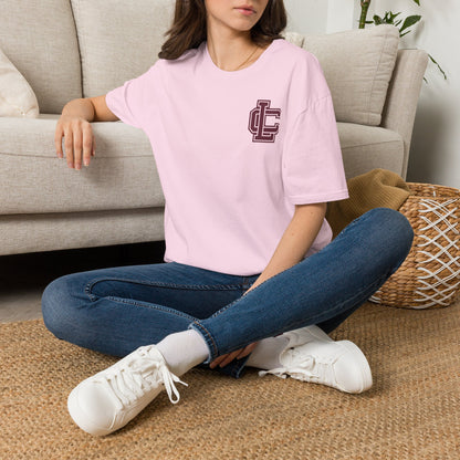 Copy of Pink Monogram LC Pocket T-Shirt — Minimal Pastel Logo Tee
