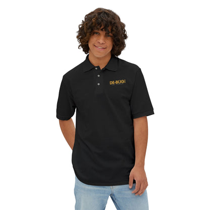 De-Bug Man Polo — Men's Tech Humor Piqué Polo