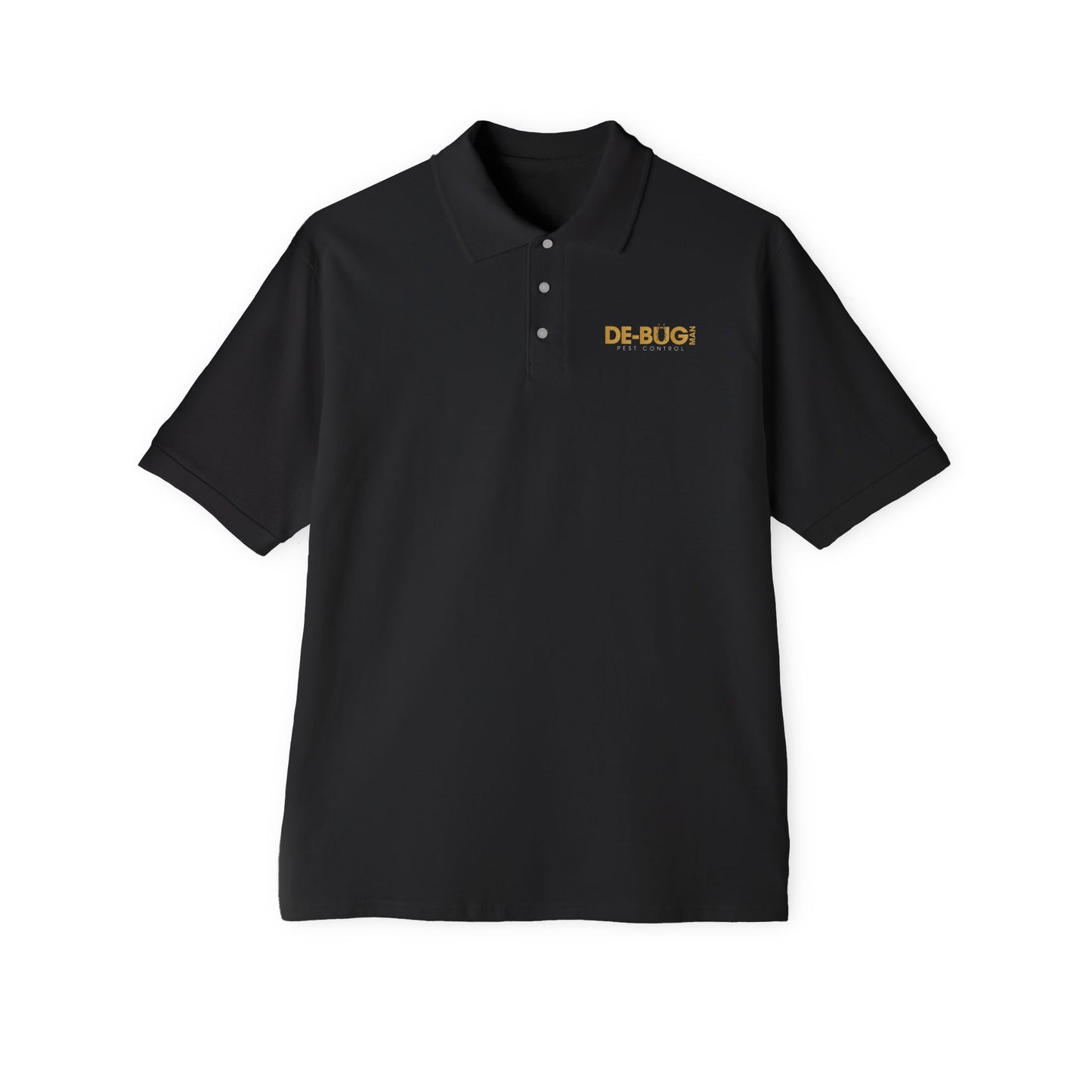 De-Bug Man Polo — Men's Tech Humor Piqué Polo