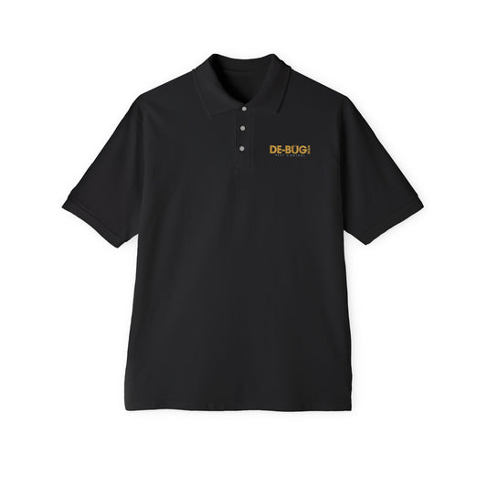 De-Bug Man Polo — Men's Tech Humor Piqué Polo