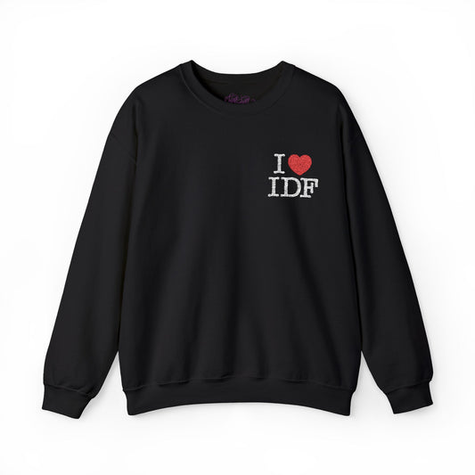the IDF embroidered crewneck