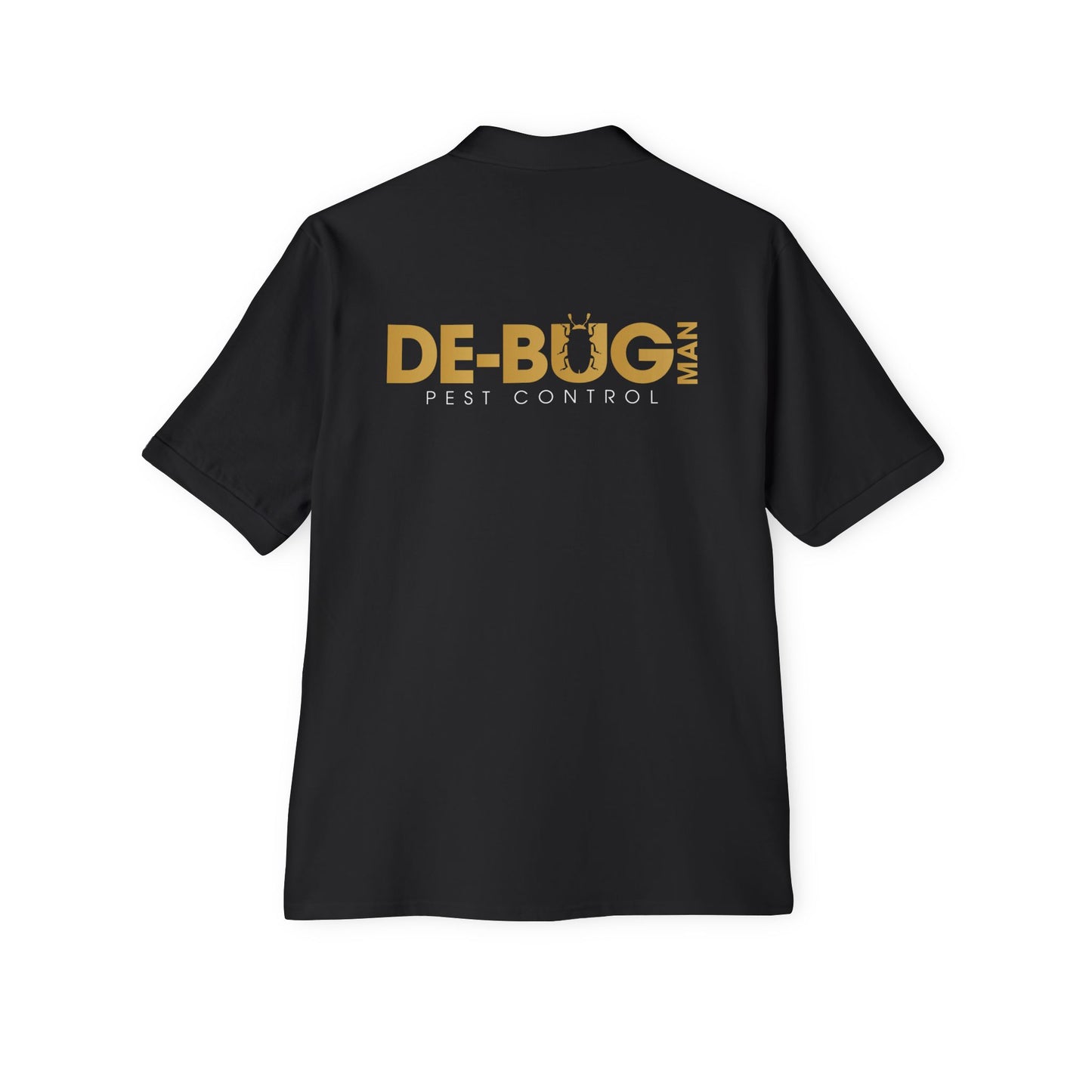 De-Bug Man Polo — Men's Tech Humor Piqué Polo