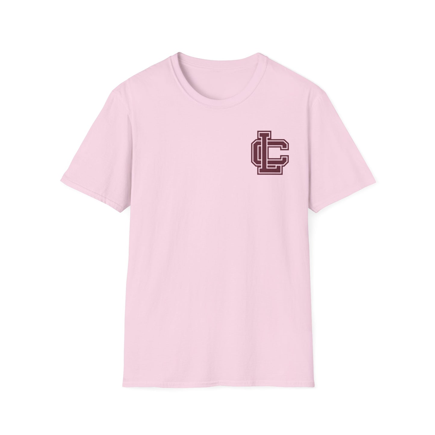Copy of Pink Monogram LC Pocket T-Shirt — Minimal Pastel Logo Tee