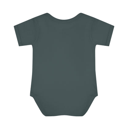 the STAMP baby bodysuit