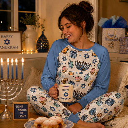 Hanukkah Pajamas for Family Matching - ADULT