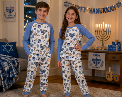 Hanukkah Pajamas for Family Matching - Kids