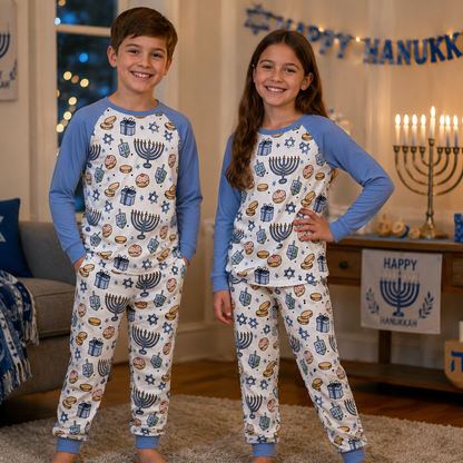 Hanukkah Pajamas for Family Matching - Kids