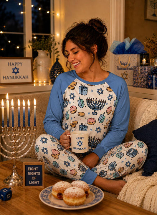 Hanukkah Pajamas for Family Matching - ADULT