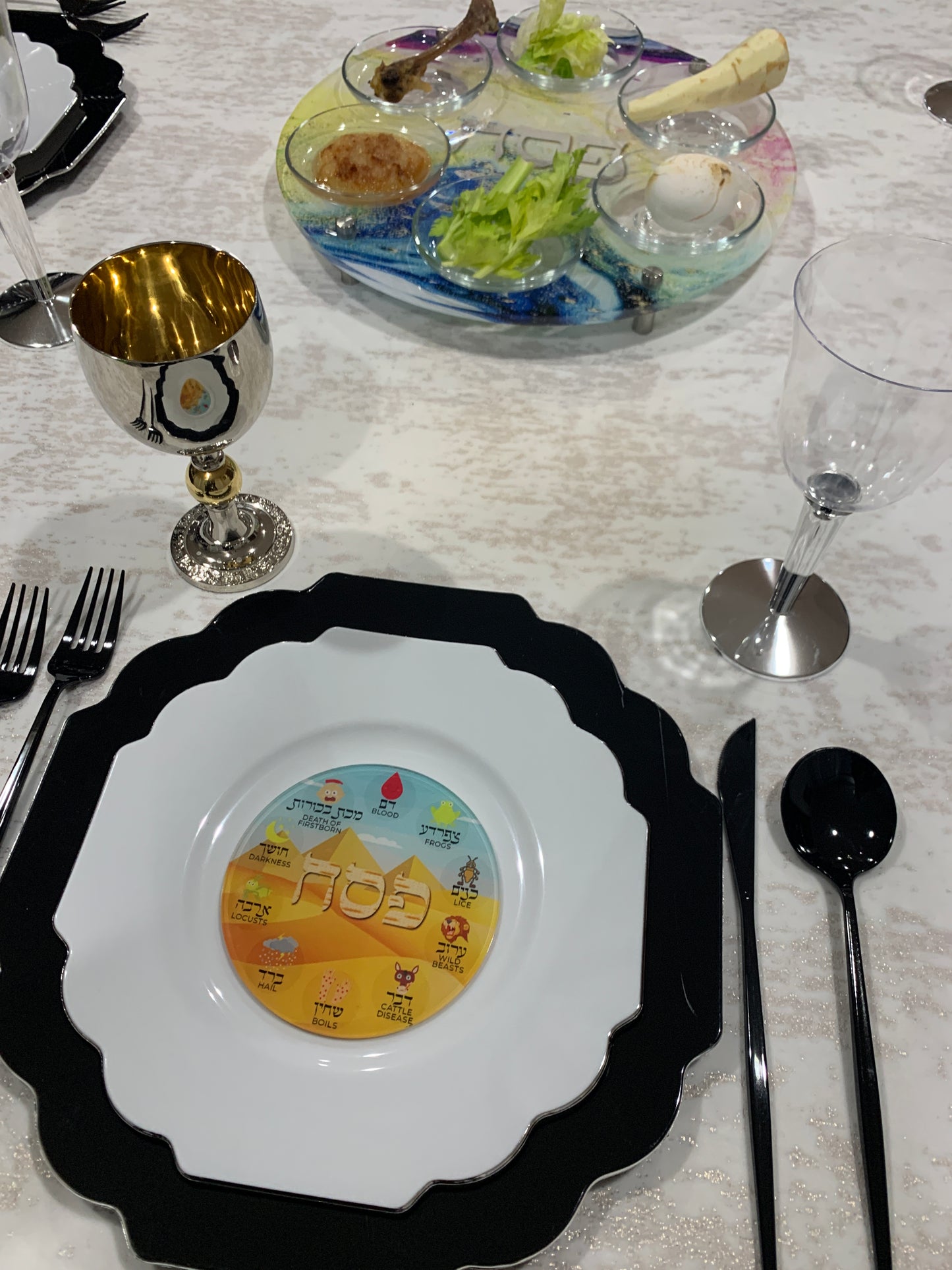 Acrylic Pesach Coasters: Colorful