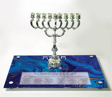 Load image into Gallery viewer, Chanukah Tray: Navy Blue/Gold